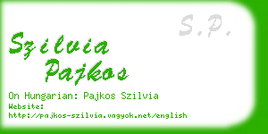 szilvia pajkos business card